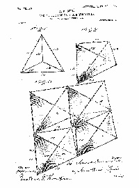Uma das páginas da patente da pipa tetraédrica feita por Bell